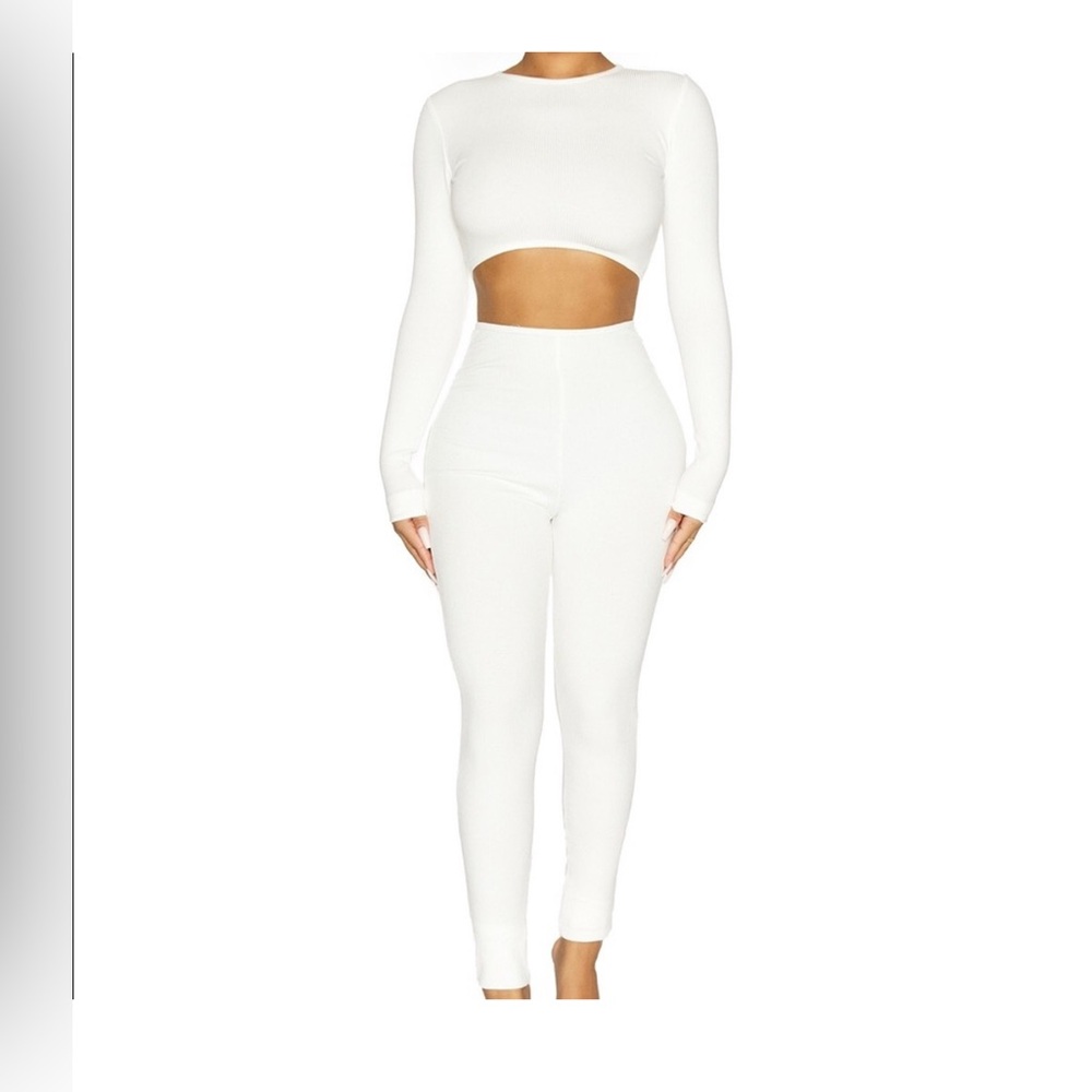 Naked Wardrobe Made the Cut Snatched Jumpsuit in white.